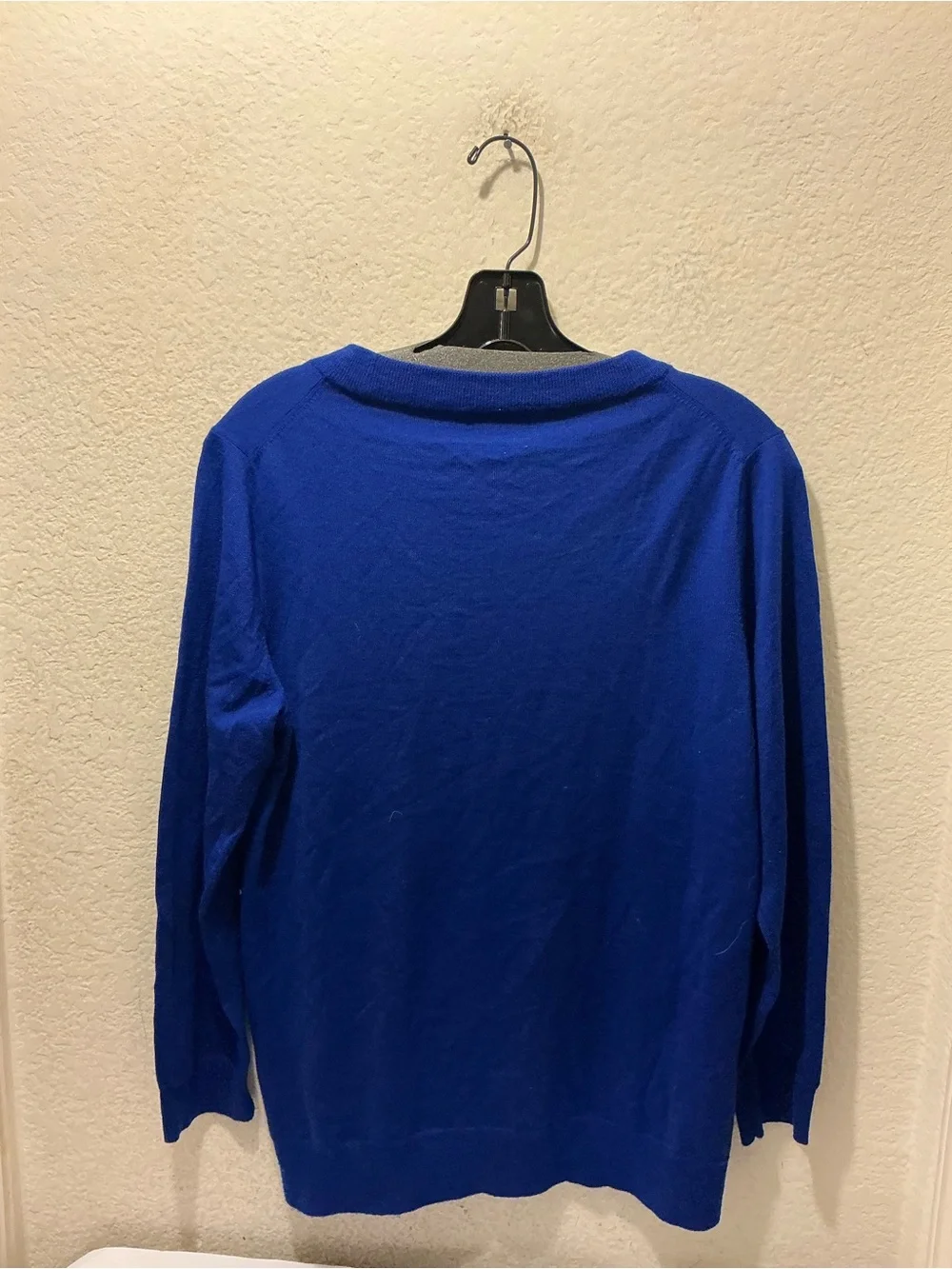 J. Crew Blue 100% merino wool Knit Crewneck Sweater size XL